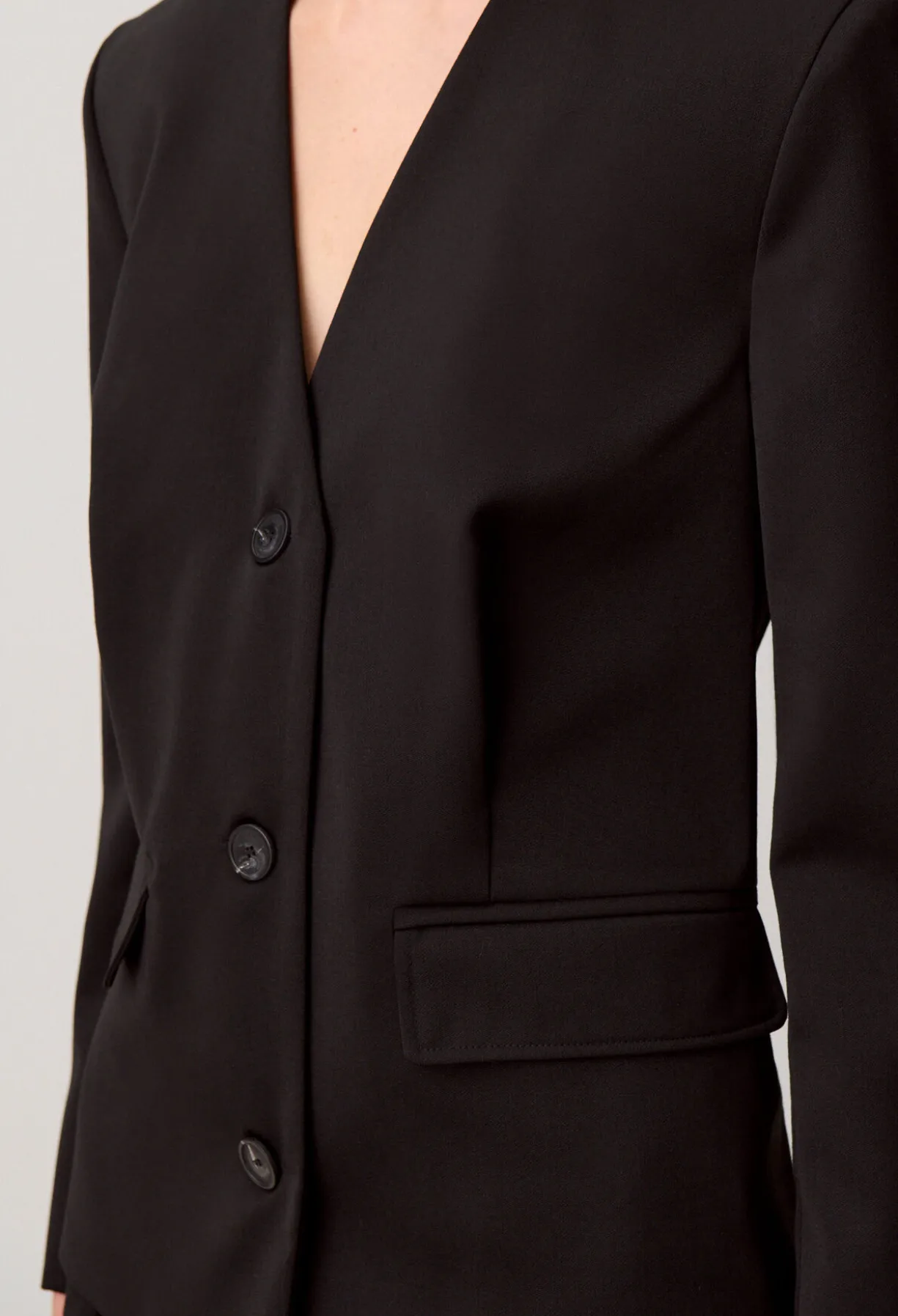 Veste tailleur laine mélangée