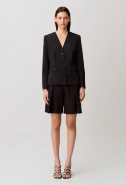 Veste tailleur laine mélangée