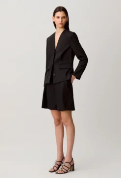 Veste tailleur laine mélangée