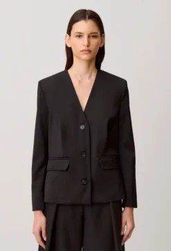 Veste tailleur laine mélangée