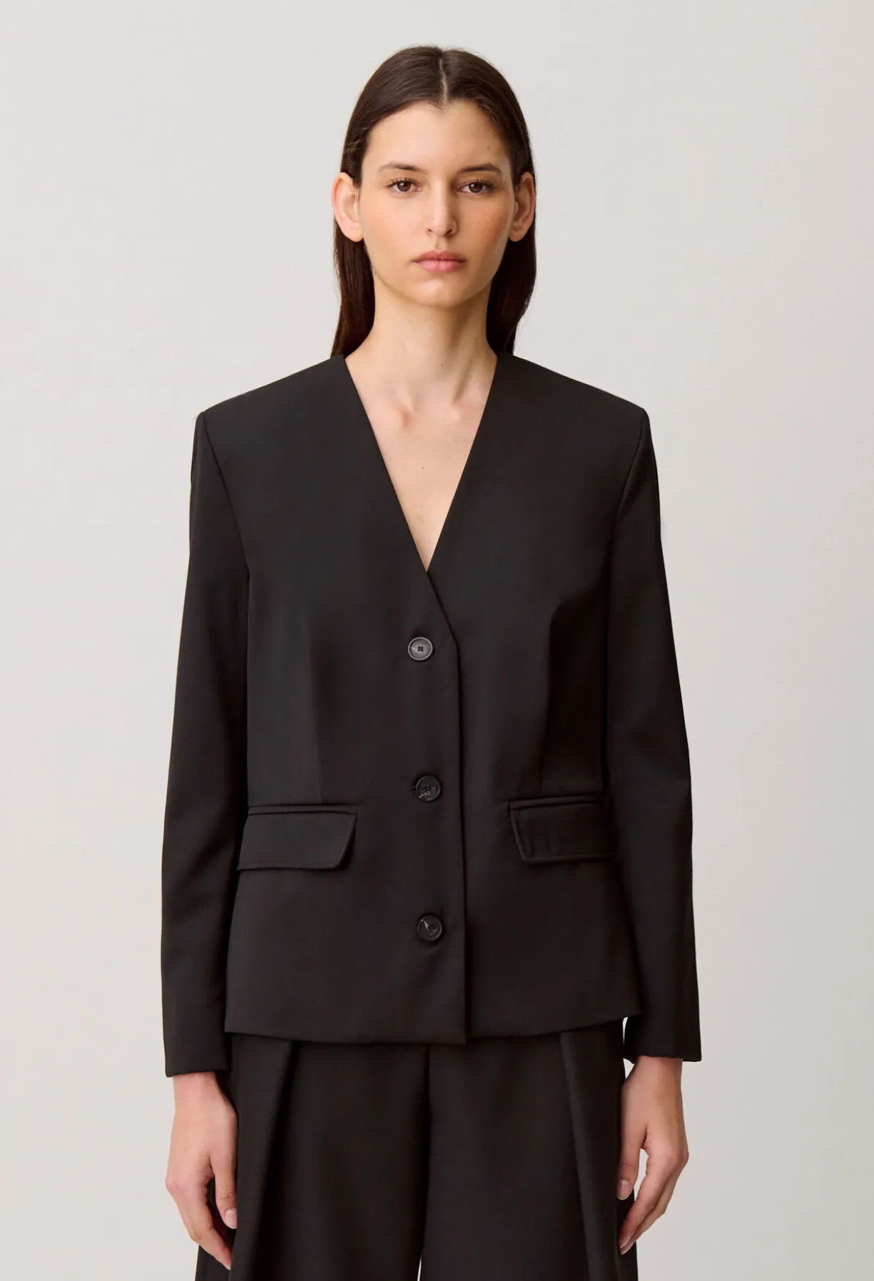 Veste tailleur laine mélangée