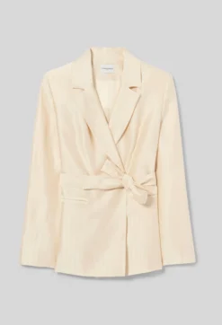 Veste tailleur tissu satiné